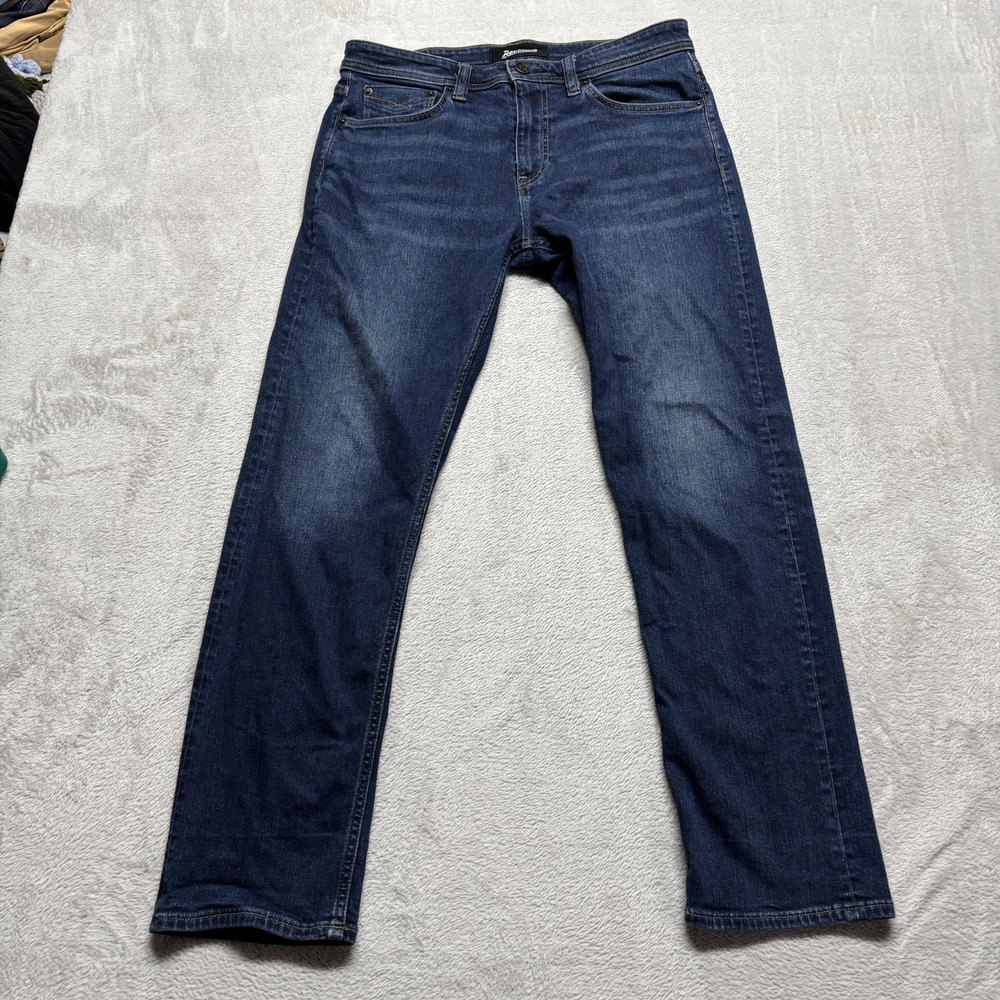 Revtown Jeans Men's 34x30‎ Sharp Dark Wash Straight Stretch Decade Denim